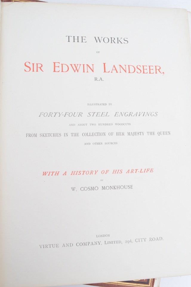 Four-Volume Set of "The Works Of Sir Edwin Landseer"