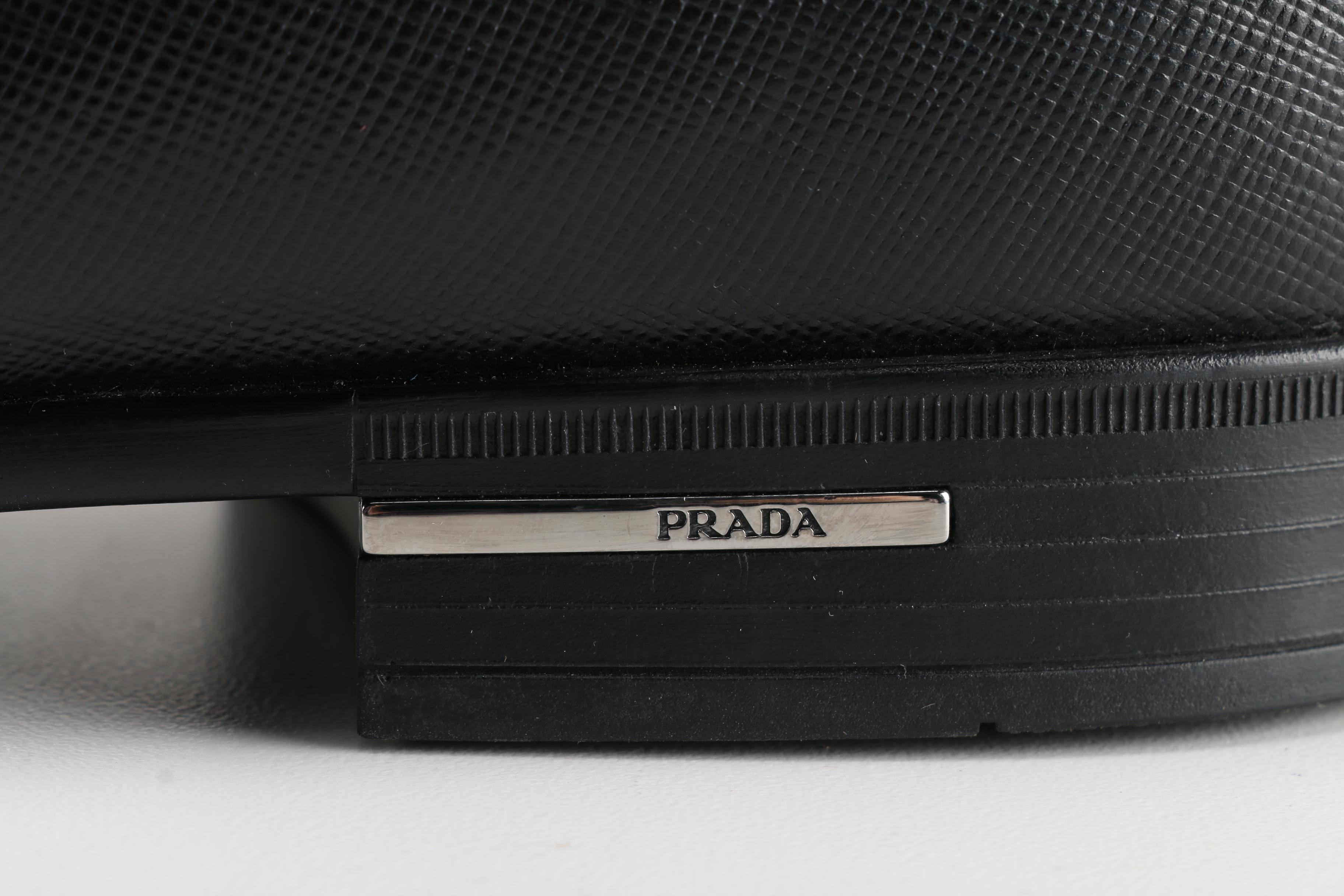 Men's Prada Saffiano Leather Chelsea Boots Size 10