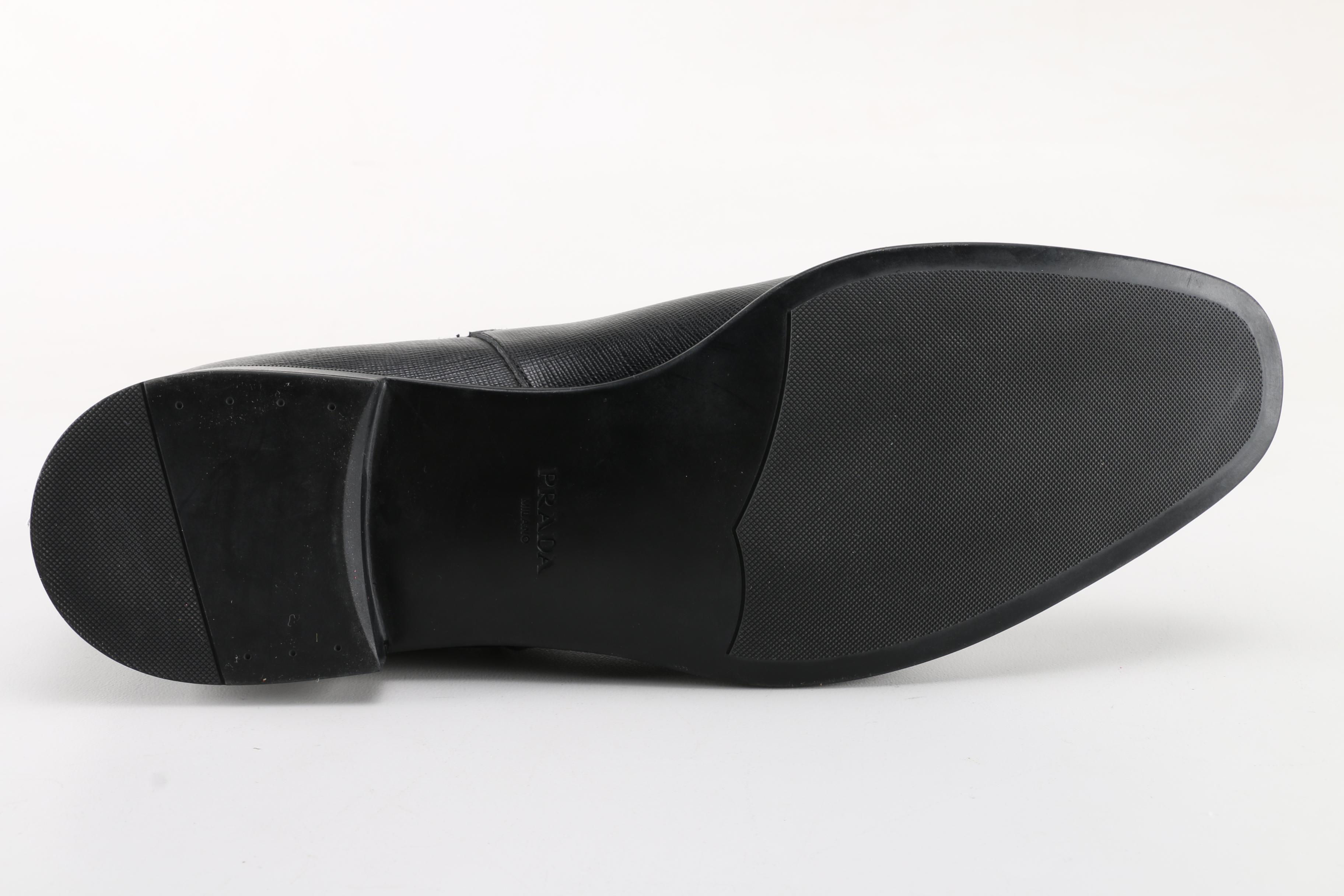 Men's Prada Saffiano Leather Chelsea Boots Size 10