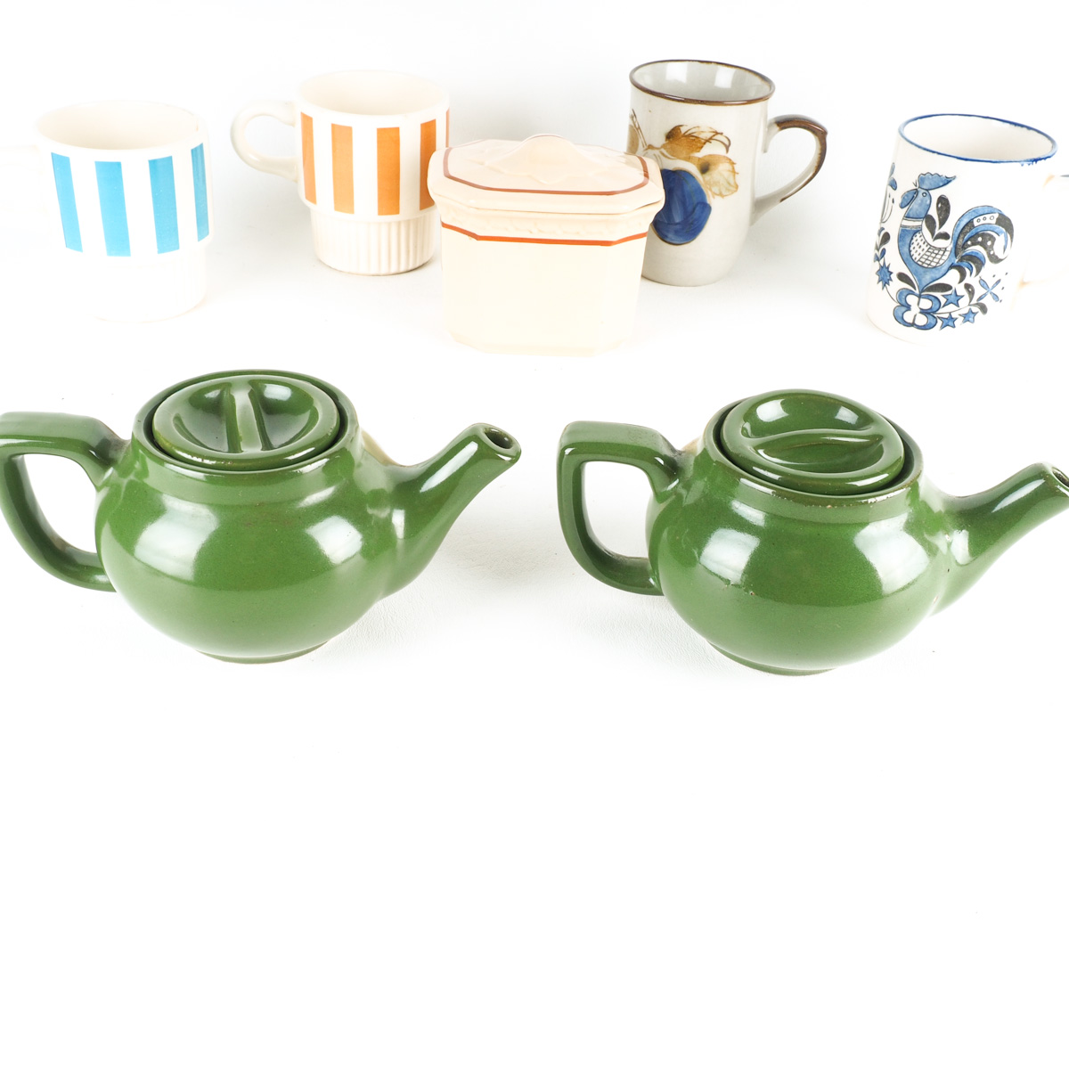 Group of Ceramic Cups and Tea Pots