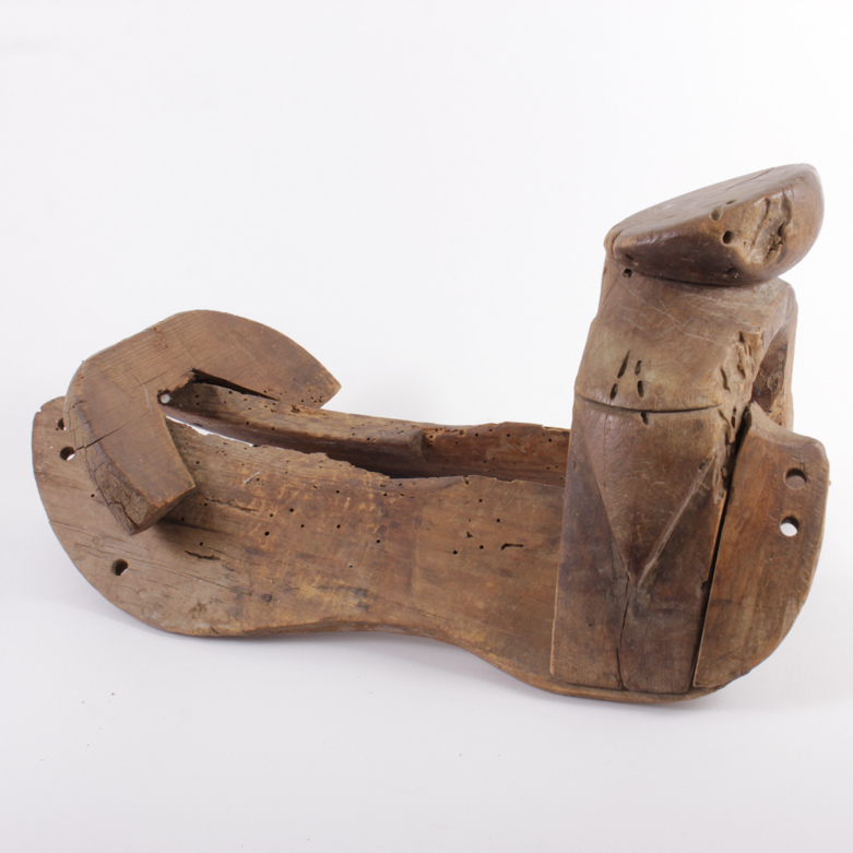 Antique Wood Saddle Mold