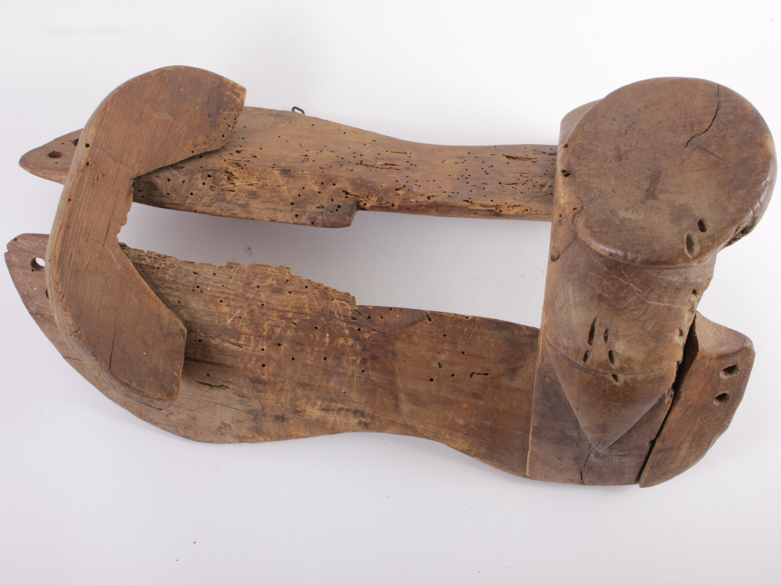 Antique Wood Saddle Mold