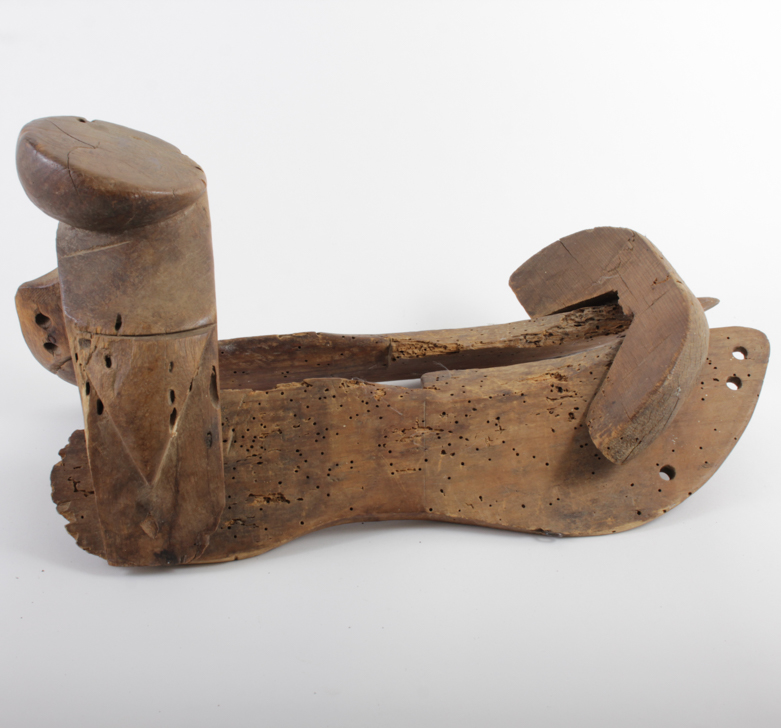 Antique Wood Saddle Mold