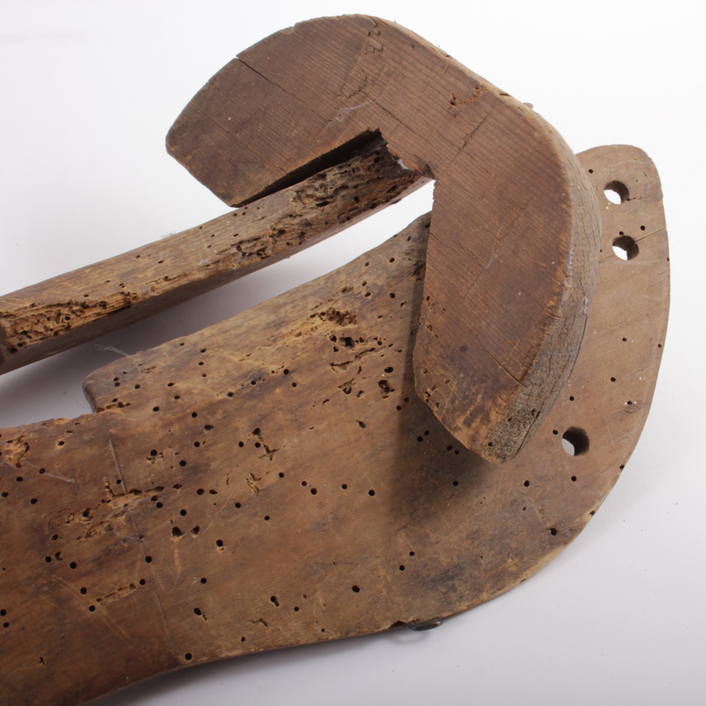 Antique Wood Saddle Mold