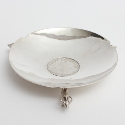 1944 Philippine Centavos Coin Sterling Silver Dish 1944 Philippine Centavos Coin Sterling Silver Dish