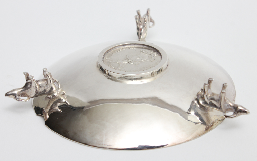 1944 Philippine Centavos Coin Sterling Silver Dish