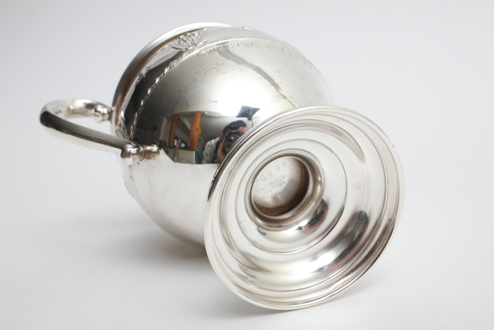 Wallace Sterling Silver "Rose Point" Sugar Bowl