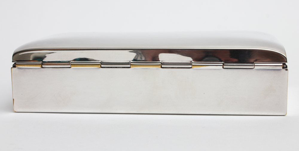 Silver Plate Cigarette Box by F. B. Rogers