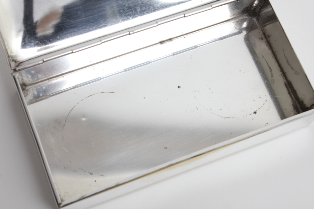 Silver Plate Cigarette Box by F. B. Rogers