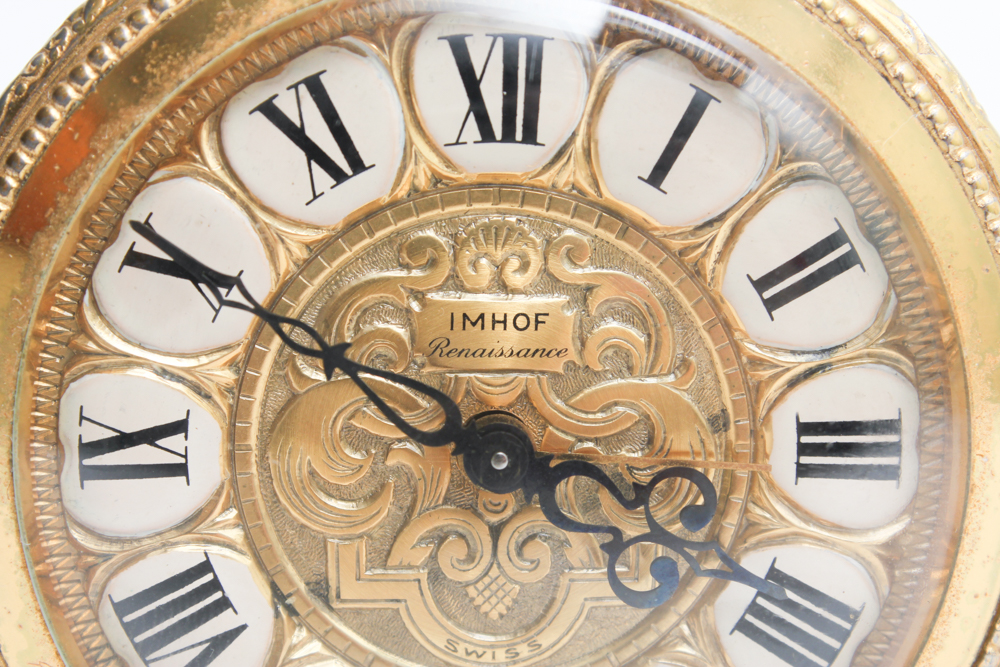 Imhof Swiss 15-Jewel 8-Day Shelf Clock