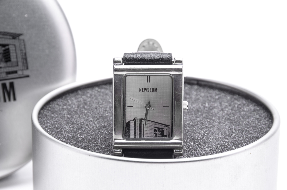 Sweda "Newseum" Genuine Leather Watch