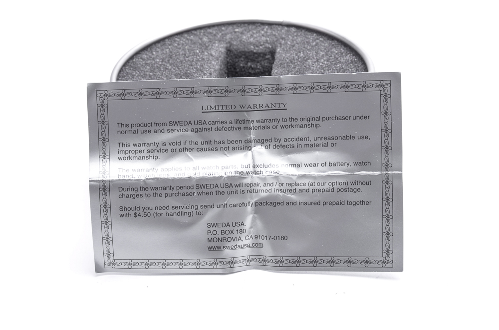 Sweda "Newseum" Genuine Leather Watch