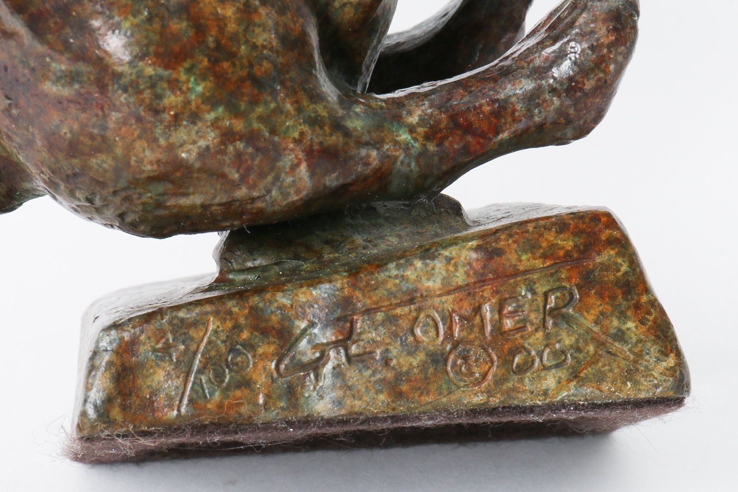 Bronze Rabbit Sculpture "Full Throttle" by GE Omer