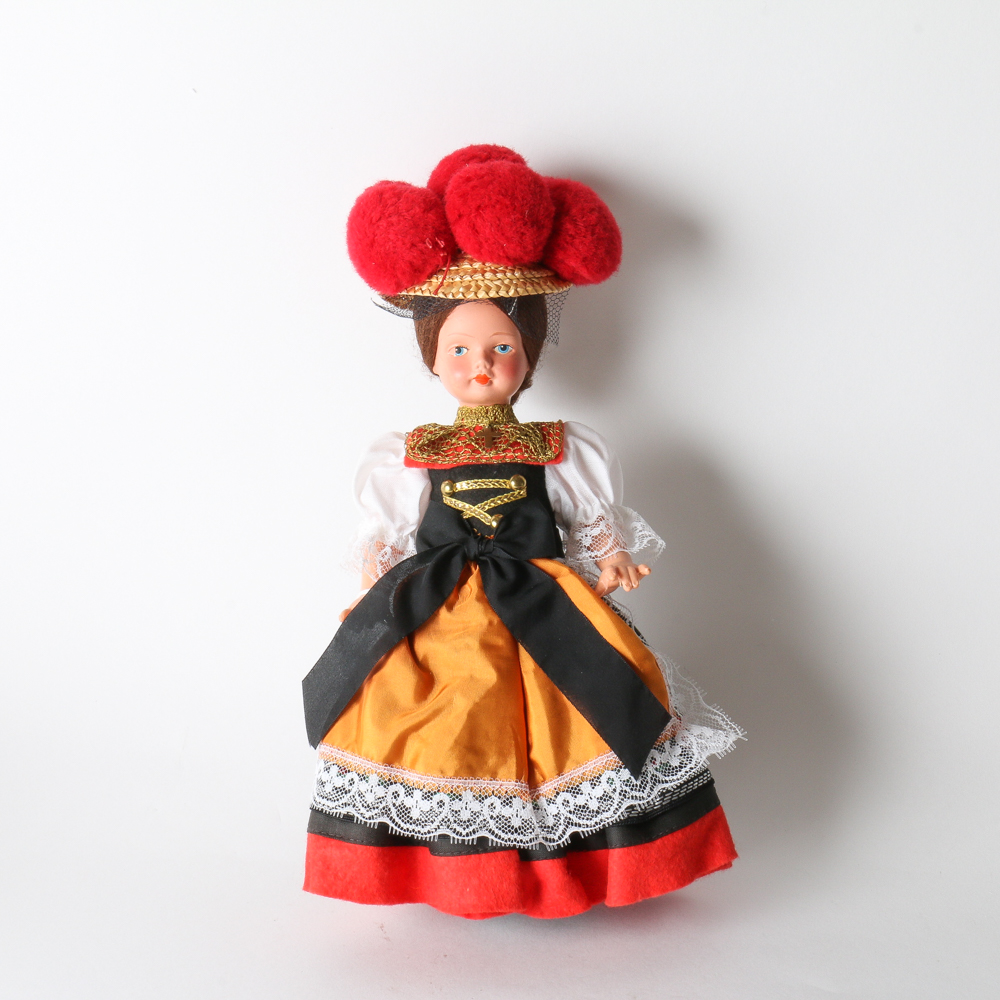 Circa 1940s Stoll's Trachtenpuppen Doll in Black Forest Costume