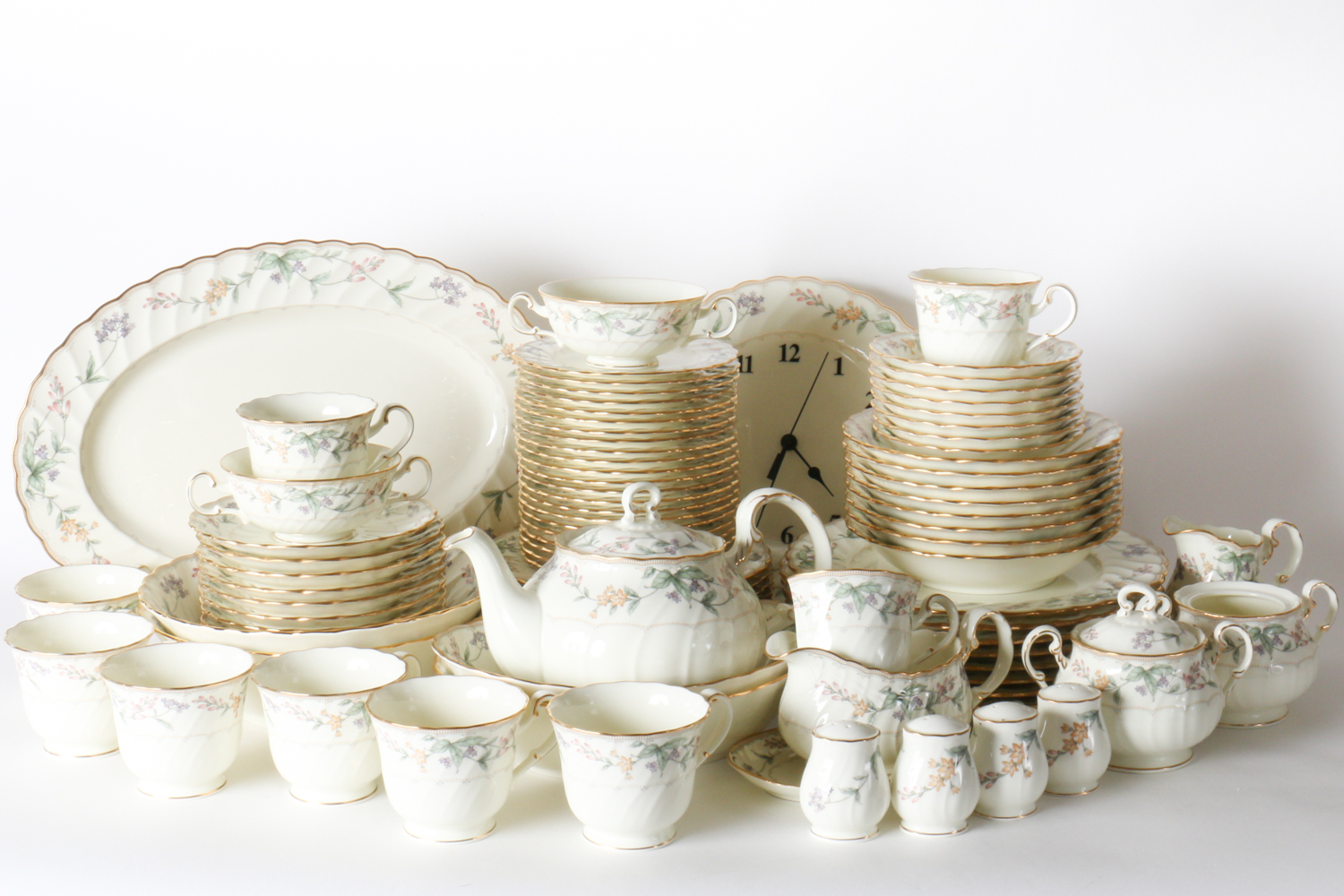 Noritake Brookhollow Bone China for Eight and Accessories