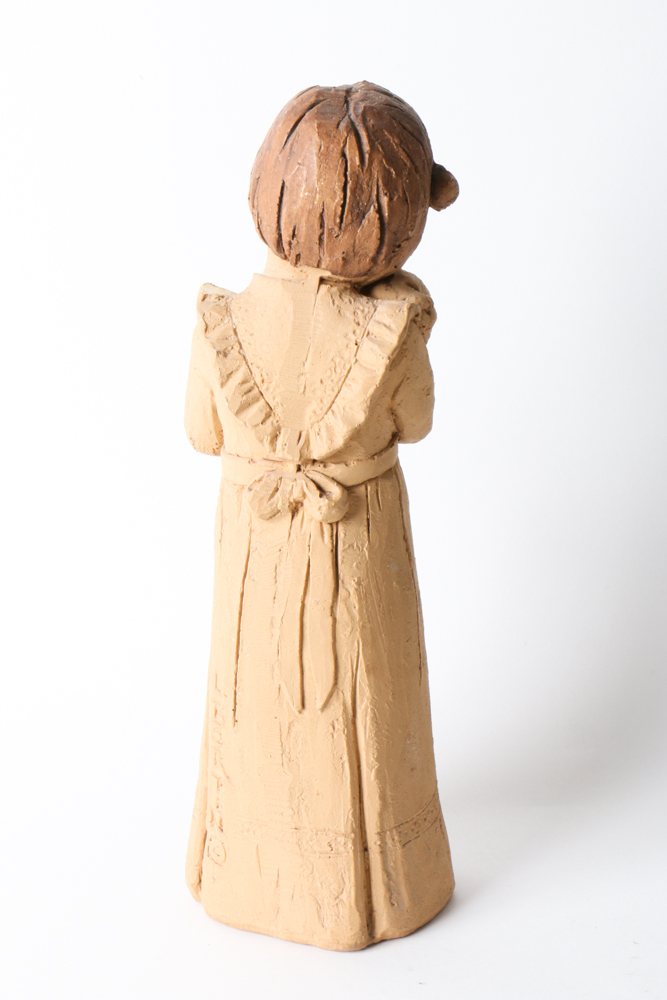 Lee Bortin Figurine of Girl and Cat