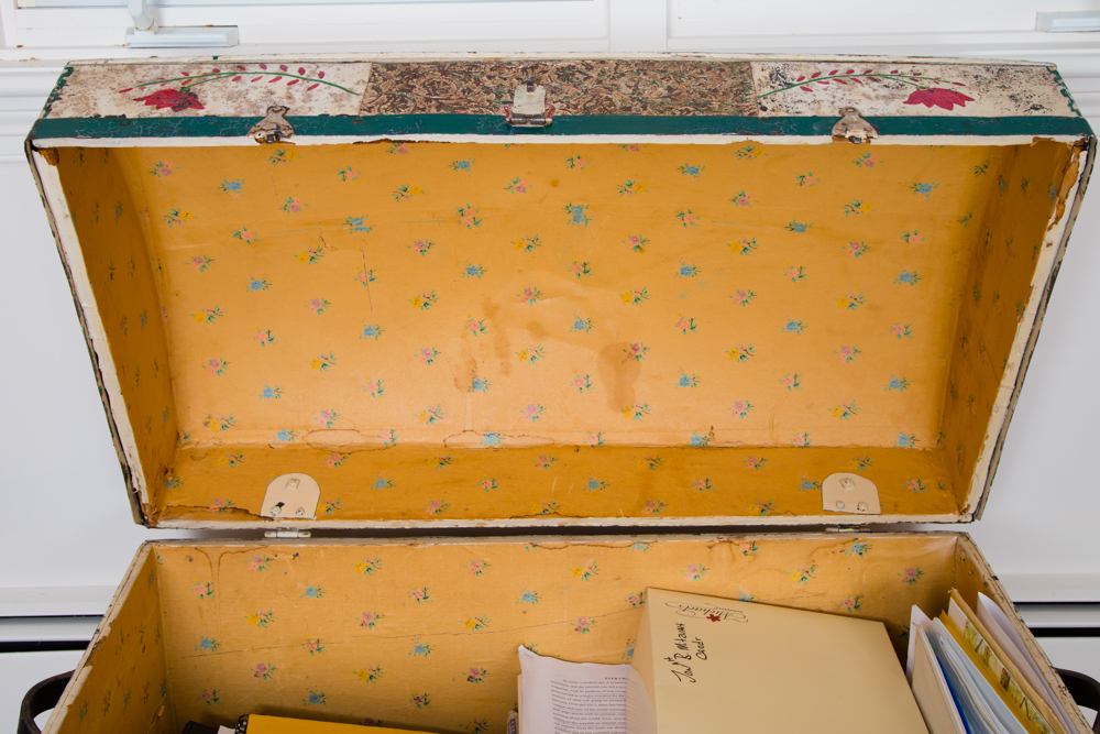 Vintage Painted Steamer Trunk