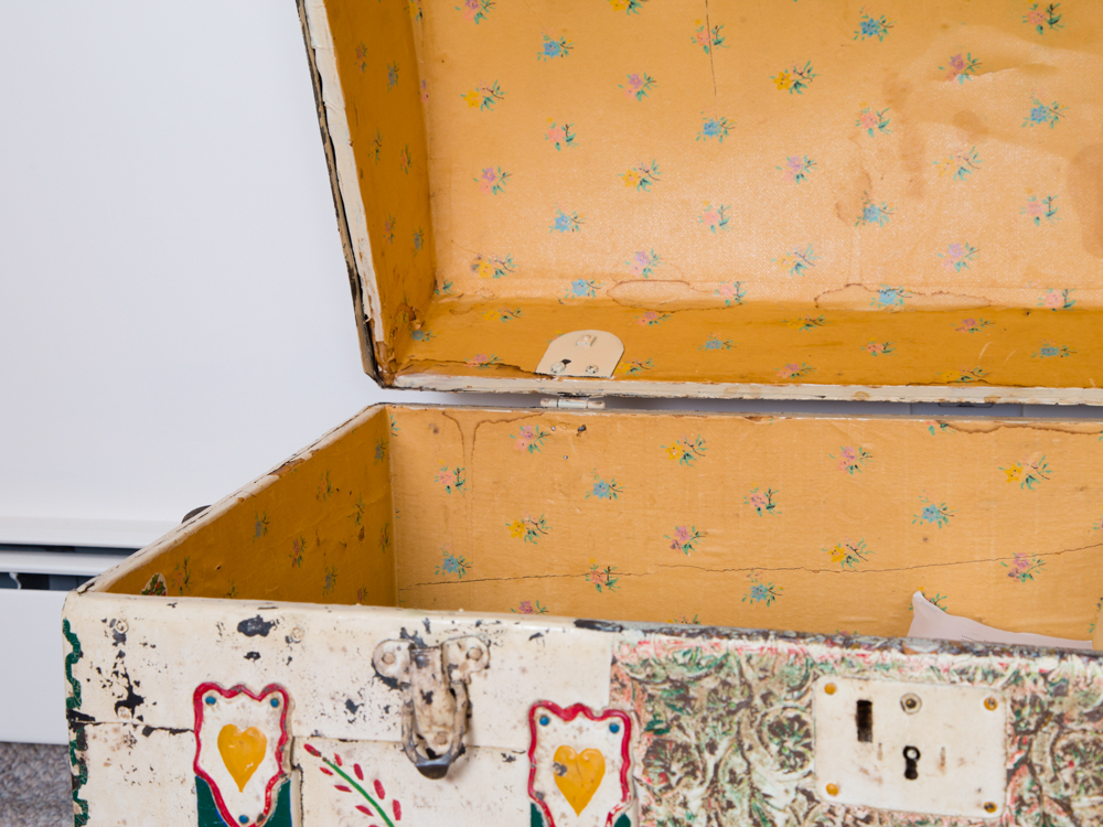 Vintage Painted Steamer Trunk