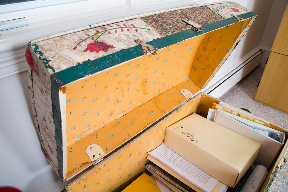 Vintage Painted Steamer Trunk