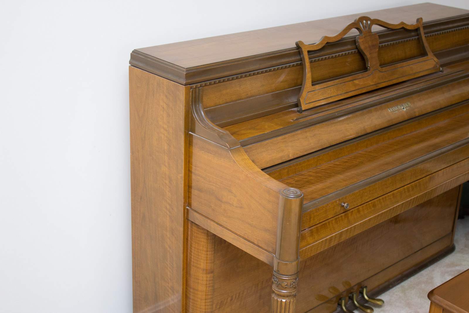 Vintage Kranich & Bach Console Piano With Bench