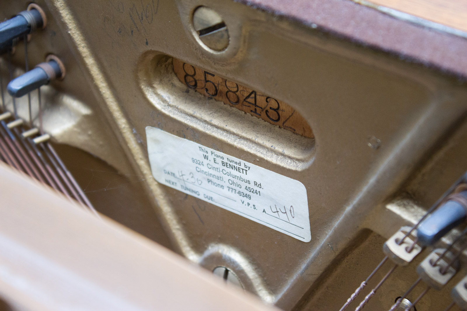 Vintage Kranich & Bach Console Piano With Bench