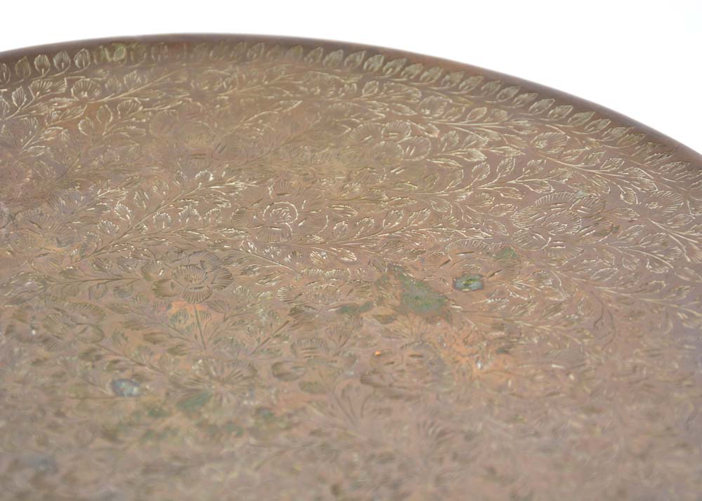 Moroccan Style Brass Foot Warming Stool