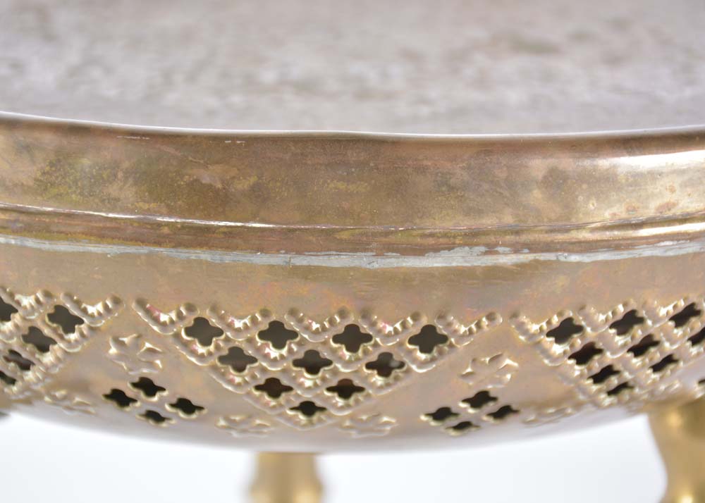 Moroccan Style Brass Foot Warming Stool