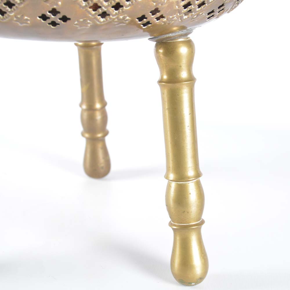 Moroccan Style Brass Foot Warming Stool