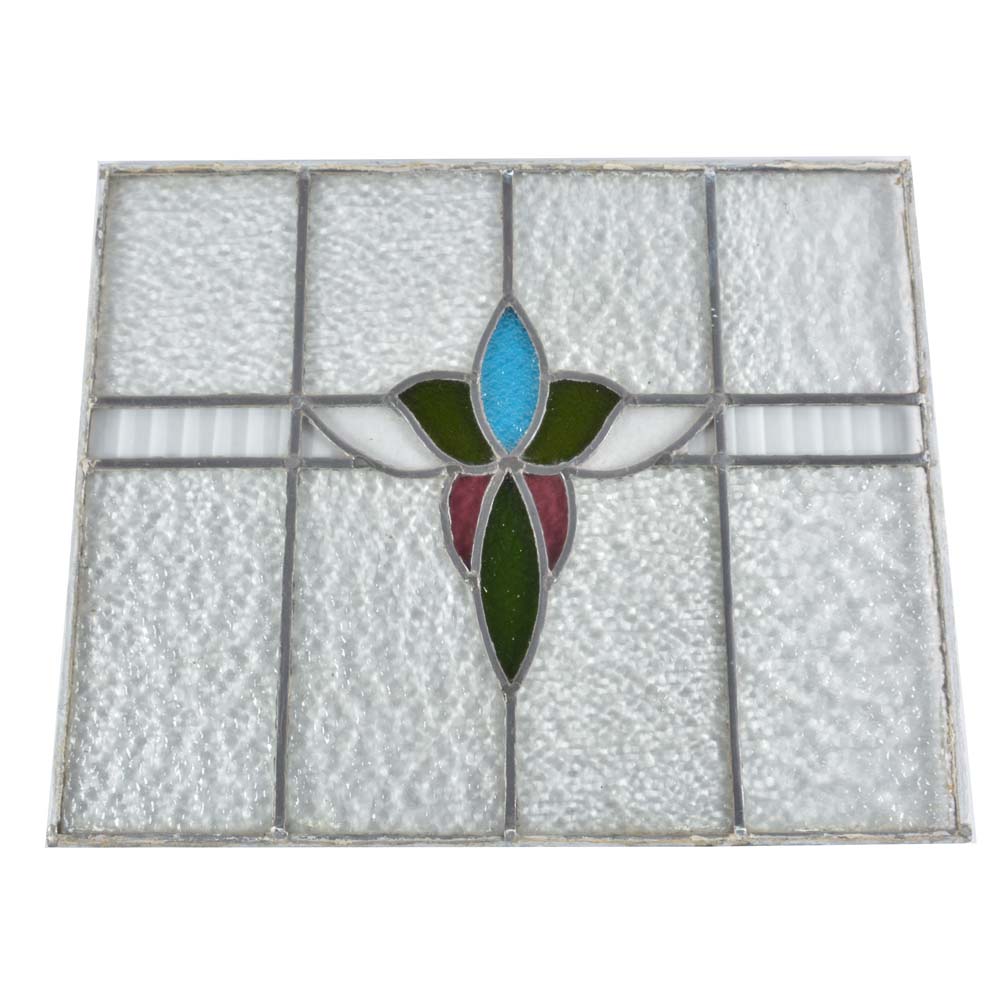 Small Leaded Glass Window Panel