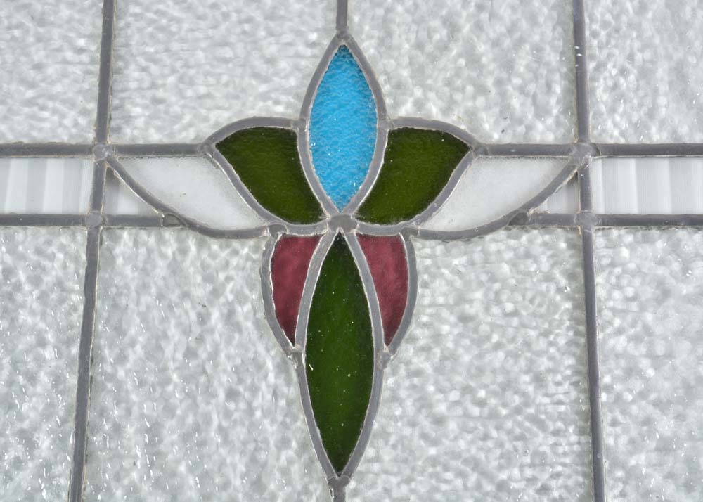 Small Leaded Glass Window Panel
