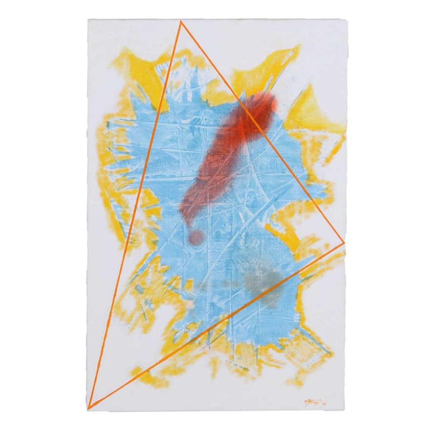 Ricardo Morin Oil Painting on Linen "Triangulation Series No. 31"