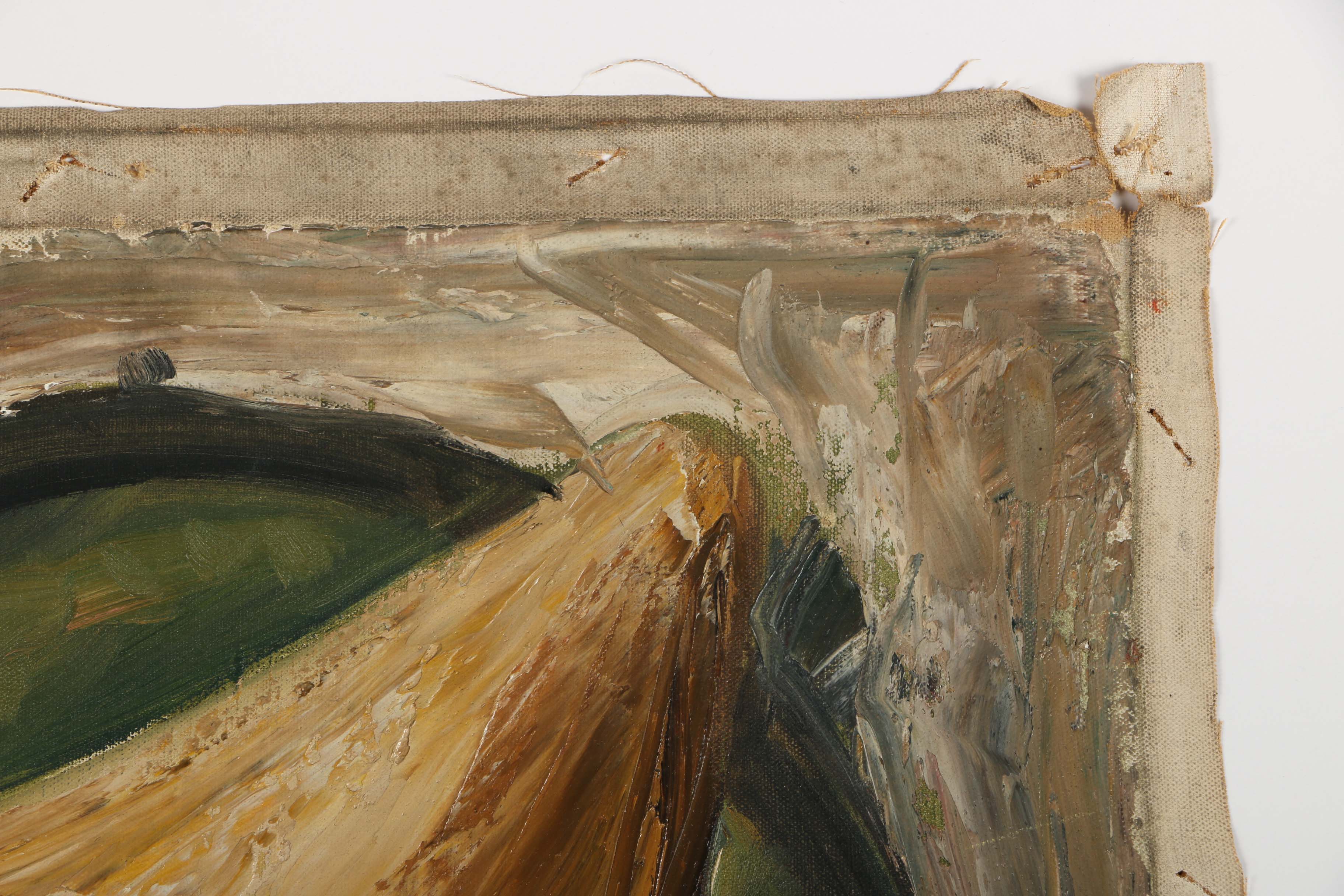 Albert Pels Oil Painting on Unstretched Canvas of a Clown