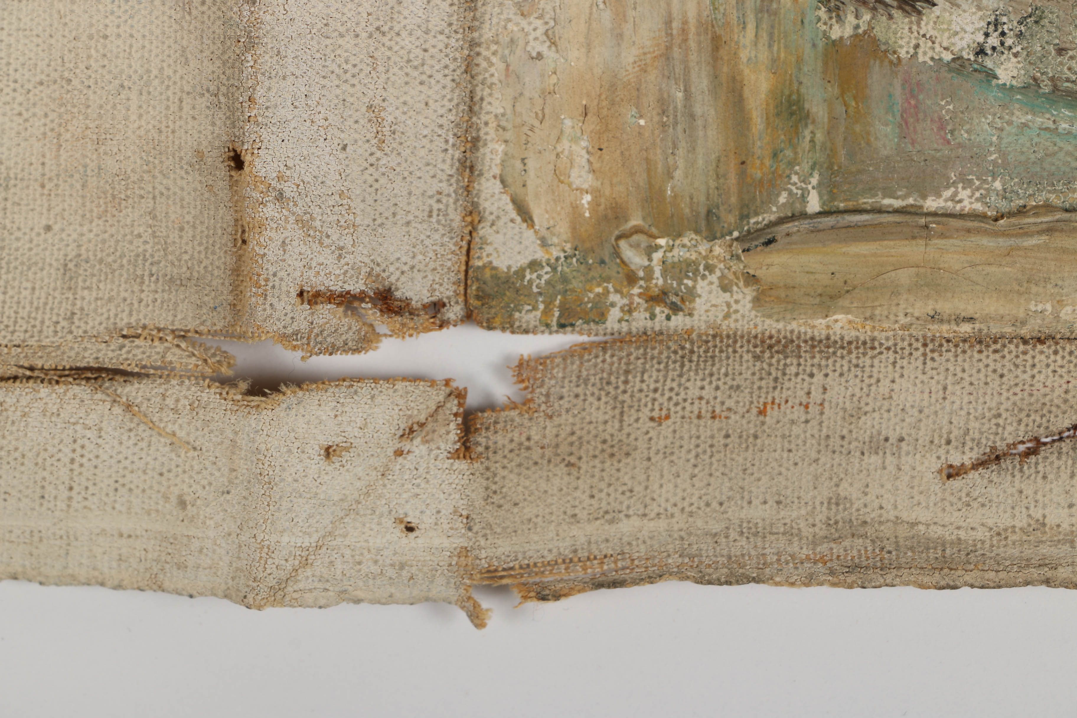 Albert Pels Oil Painting on Unstretched Canvas of a Clown