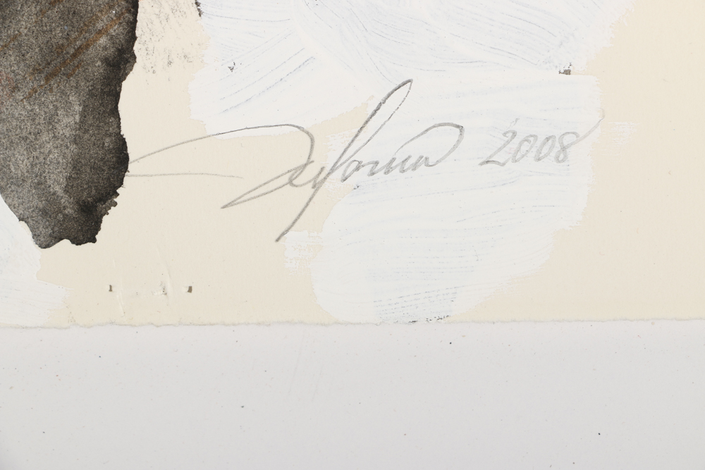 Ricardo Morin Oil Painting on Paper "Triangulation 36"