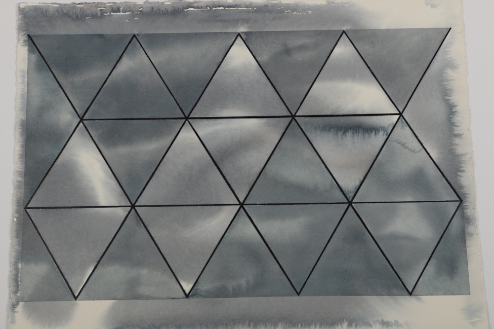 Ricardo Morin Mixed Media Painting on Paper "Silence I"