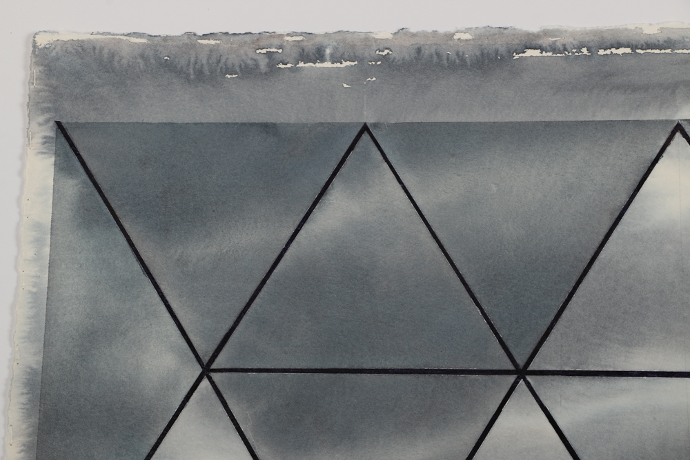 Ricardo Morin Mixed Media Painting on Paper "Silence I"