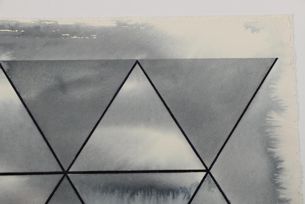 Ricardo Morin Mixed Media Painting on Paper "Silence I"