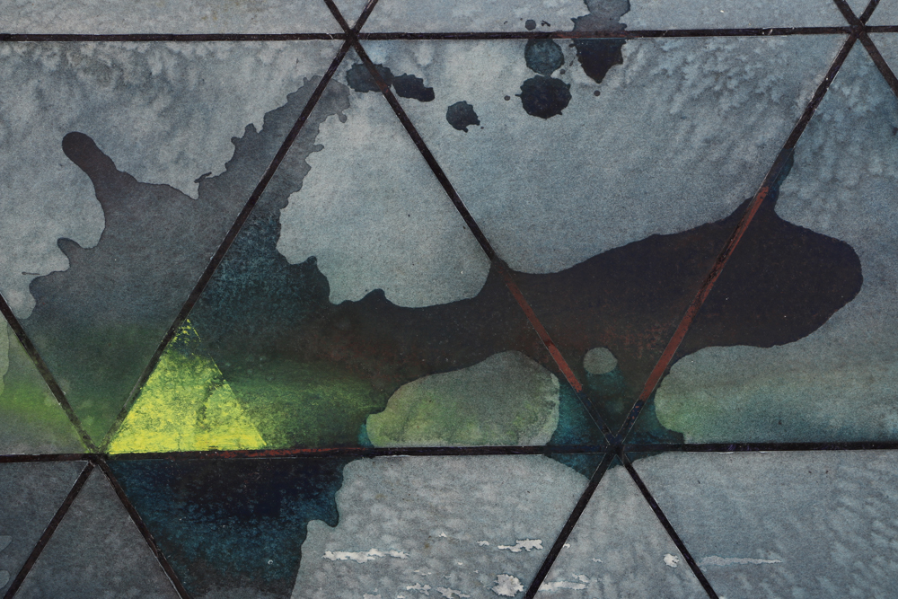 Ricardo Morin Abstract Mixed Media Painting on Paper from "Silence Series"