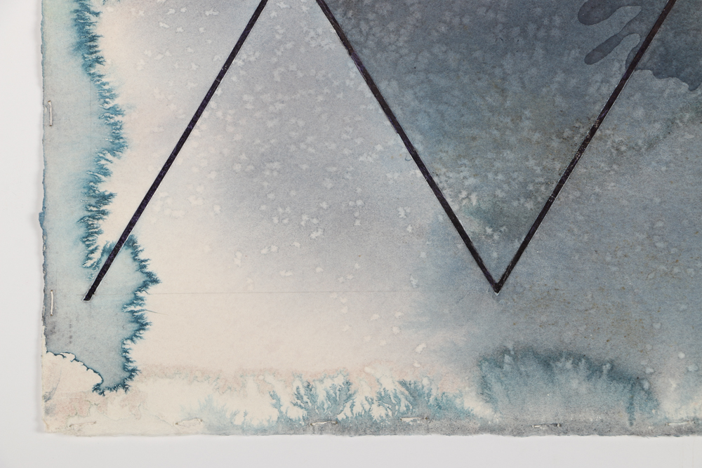 Ricardo Morin Abstract Mixed Media Painting on Paper from "Silence Series"