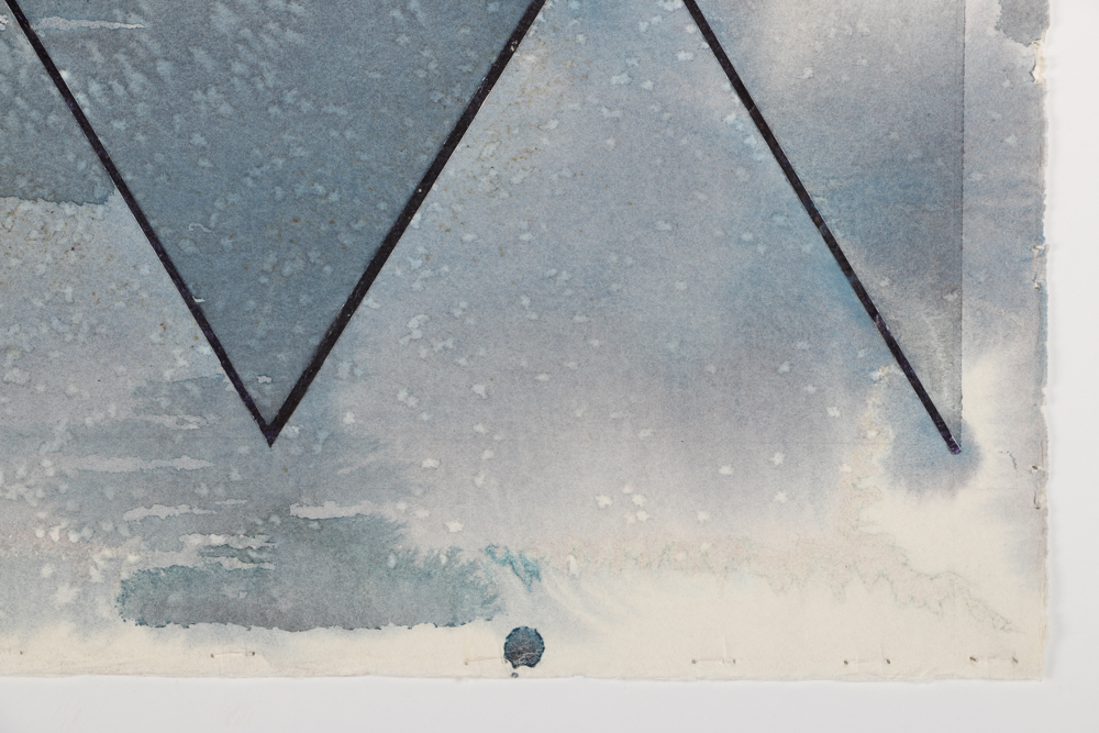 Ricardo Morin Abstract Mixed Media Painting on Paper from "Silence Series"