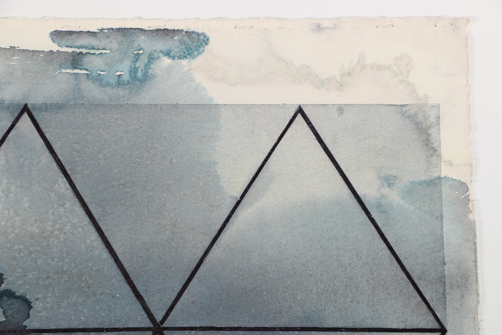 Ricardo Morin Abstract Mixed Media Painting on Paper from "Silence Series"