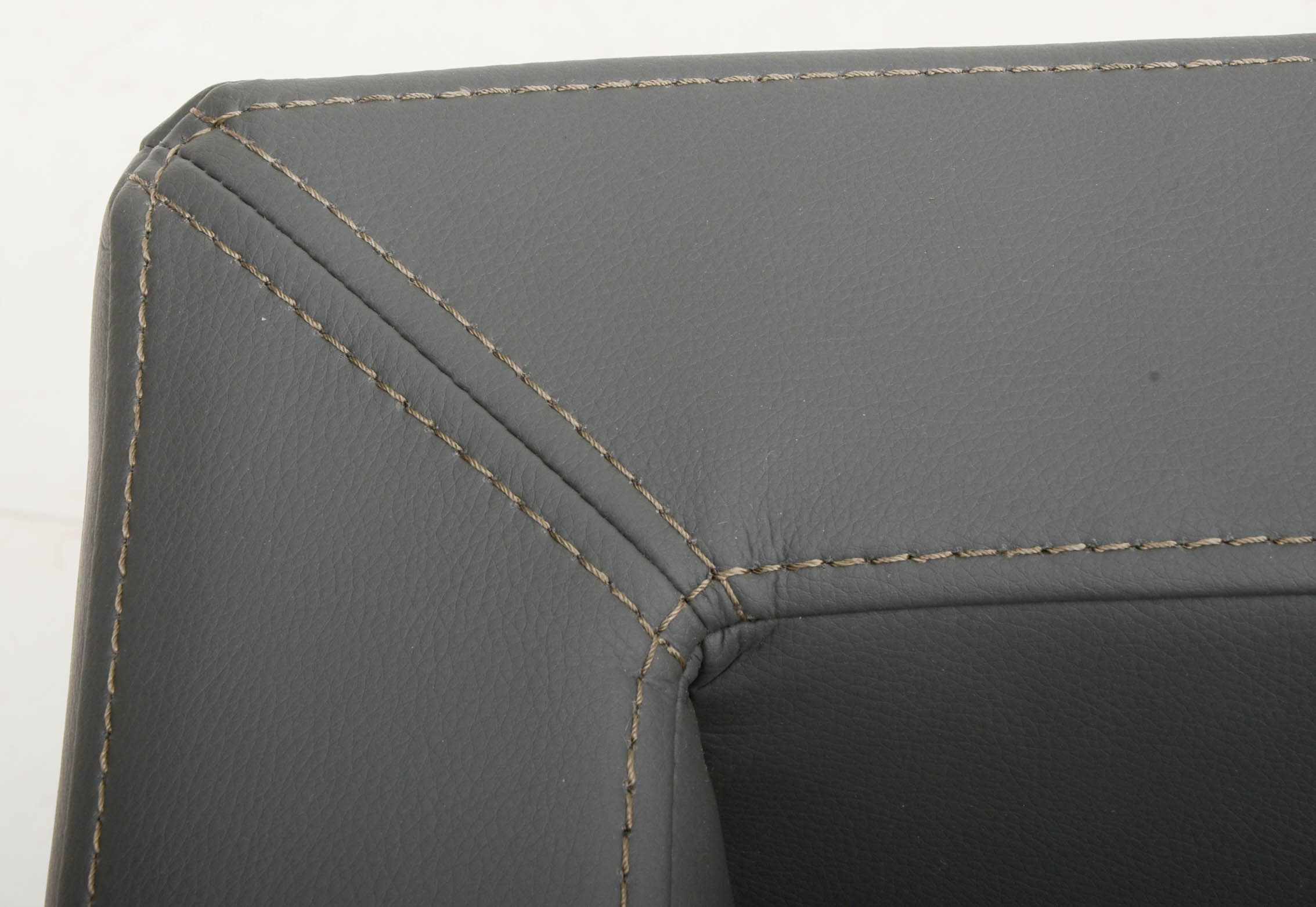 Blu Dot "Swept" Sofa in Slate Gray Leather