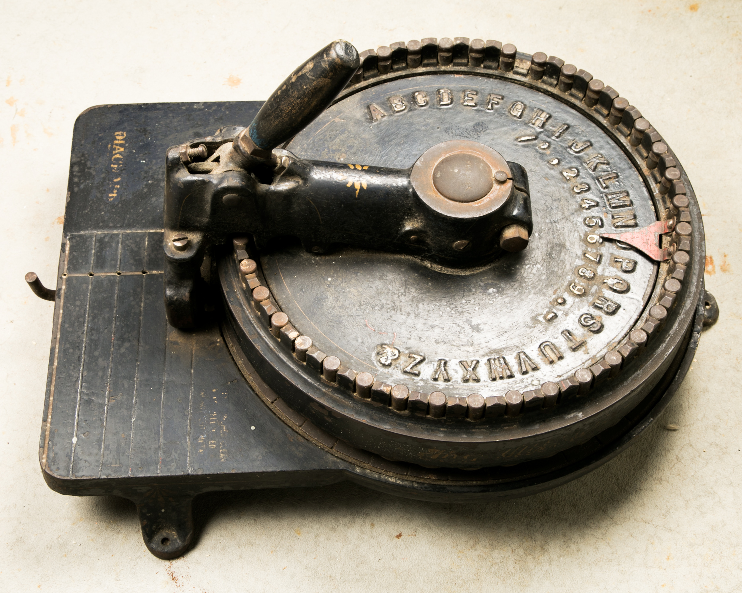 Ca. 1896 The Diagraph Co. "Vulcan" Stencil Cutting Machine