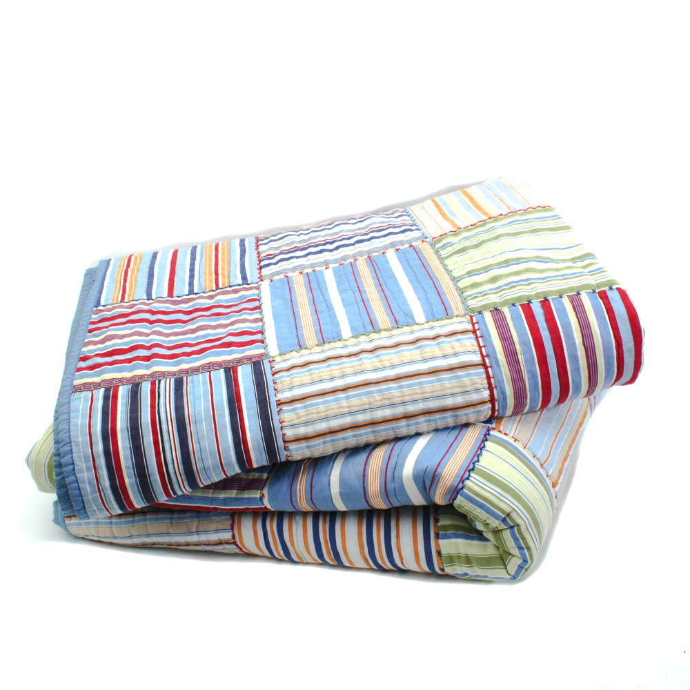 Pair of Pottery Barn Kids Patchwork Twin Quilts