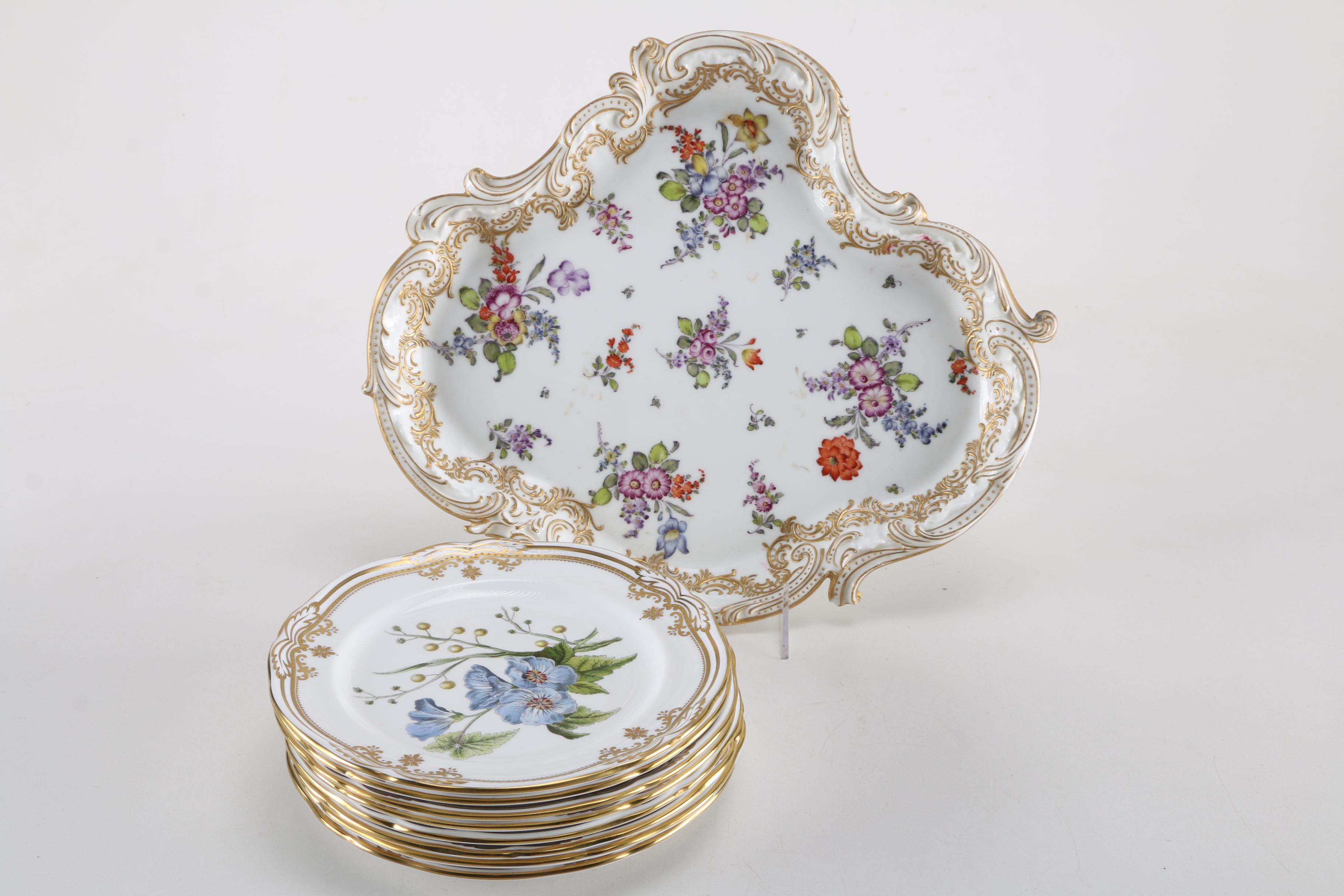 Spode "Stafford Flowers" China Plates and Tray