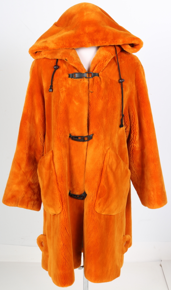 Zuki Orange Mouton Fur Coat