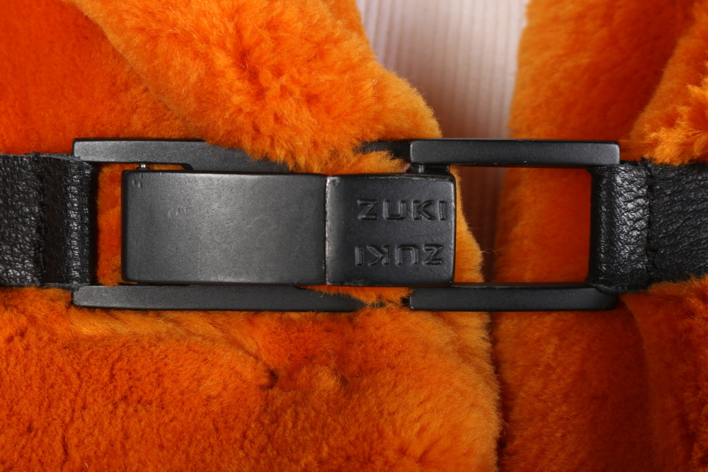Zuki Orange Mouton Fur Coat