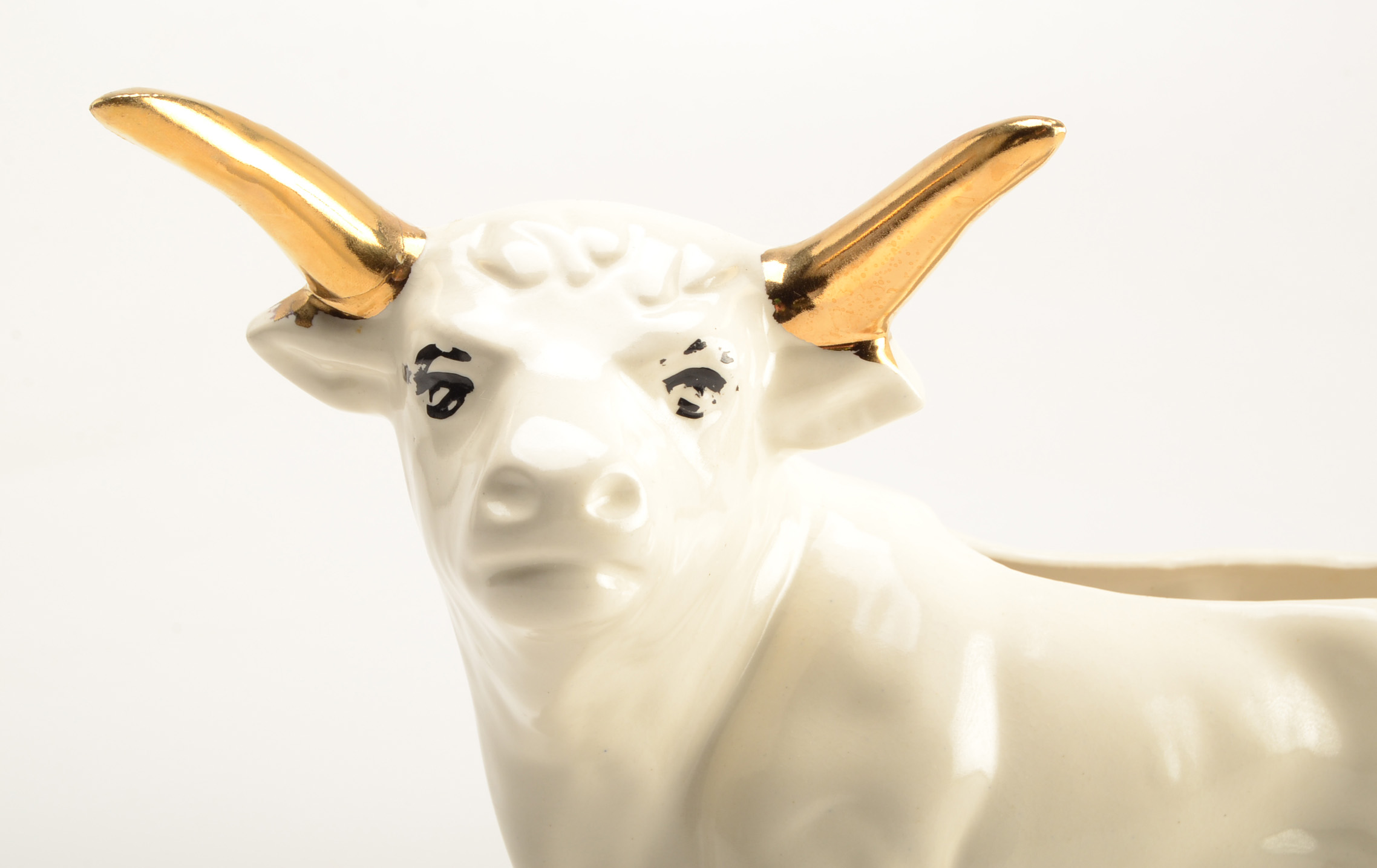 Large Mid-Century Hull-Style Ceramic Bull Planter