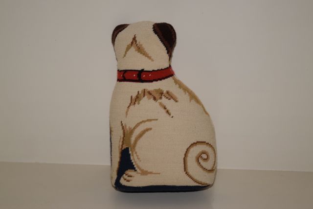 Pug Needlepoint Pillow
