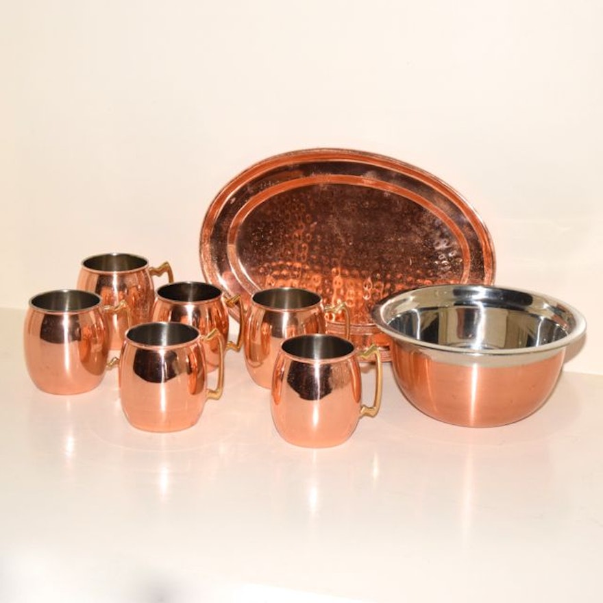 Copper Plated Serving Ware